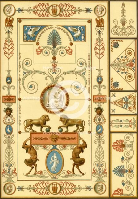 Wall painting and ceiling decoration, Germany, early 19th century, (1898). Creator: Unknown.