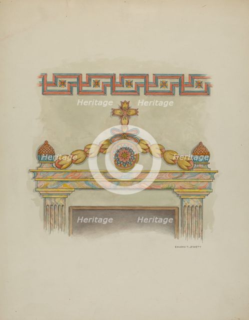 Wall Painting, c. 1939. Creator: Edward Jewett.