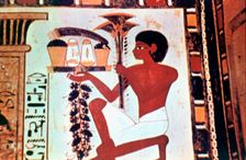 Wall Painting, Detail, Servant with Offerings, Chapel of Menna, Thebes