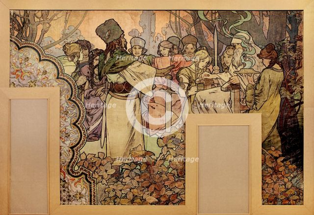 Wall painting for the Exposition Universelle of 1900, 1899-1900. Artist: Mucha, Alfons Marie (1860-1939)