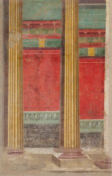 Wall painting from Room F of the Villa of P. Fannius Synistor at Boscoreale, ca. 50-40 B.C. Creator: Unknown