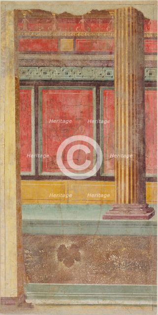 Wall painting from Room F of the Villa of P. Fannius Synistor at Boscoreale, ca. 50-40 B.C. Creator: Unknown.