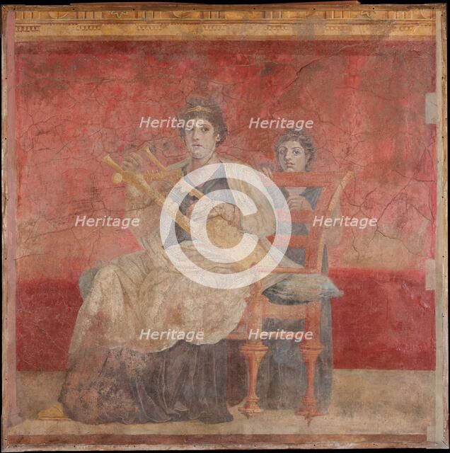 Wall painting from Room H of the Villa of P. Fannius Synistor at Boscoreale, ca. 50-40 B.C. Creator: Unknown.