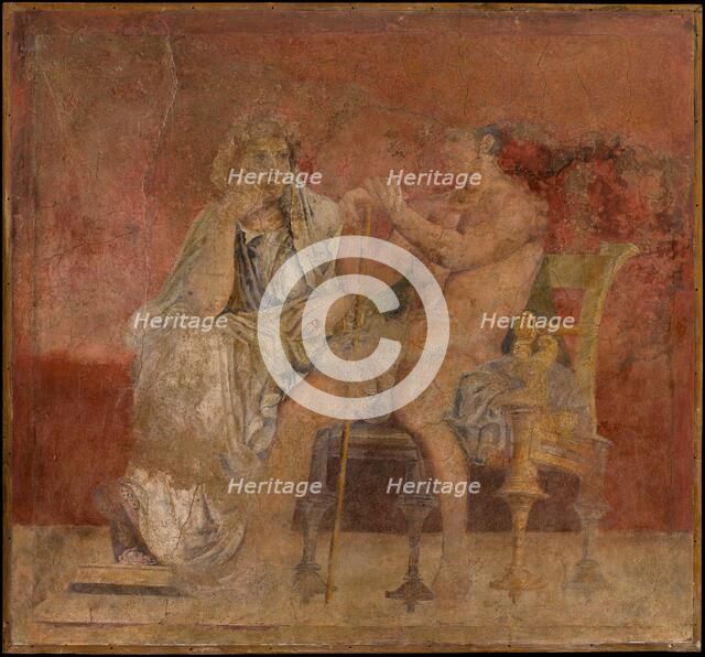 Wall painting from Room H of the Villa of P. Fannius Synistor at Boscoreale, ca. 50-40 B.C. Creator: Unknown.
