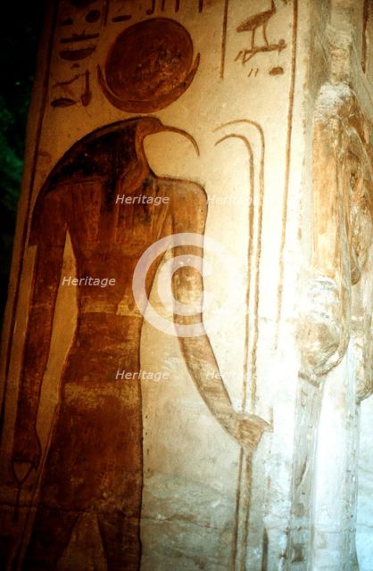 Wall painting from the Temple of Rameses II, Abu Simbel, Egypt, 13th century BC. Artist: Unknown