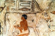Wall painting from the tomb of Methethi, Saqqara, Ancient Egypt, Old Kingdom, c2371-2350 BC