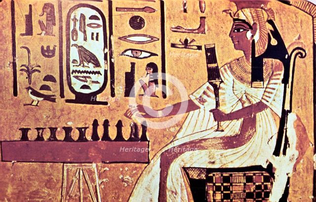 Wall painting from the tomb of Nefertari, Thebes, Ancient Egypt, 19th Dynasty, 13th century BC. Artist: Unknown