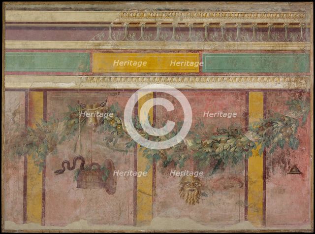 Wall painting from the west wall of Room L of the Villa of P. Fannius Synistor..., ca.50-40 B.C. Creator: Unknown.