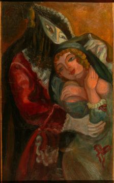 Wall painting from the Cabaret "The comedian's rest home" , 1916. Creator: Sudeykin, Sergei Yurievich (1882-1946)