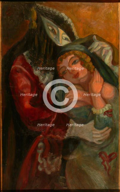 Wall painting from the Cabaret "The comedian's rest home" , 1916. Creator: Sudeykin, Sergei Yurievich (1882-1946).