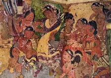 Wall painting from the Caves of Ajanta c480