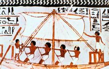 Wall painting from tomb of Sennefer, Abydos, Ancient Egypt, 18th Dynasty, c1450 BC