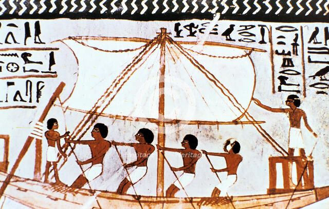 Wall painting from tomb of Sennefer, Abydos, Ancient Egypt, 18th Dynasty, c1450 BC. Artist: Unknown