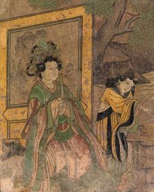 Wall painting fragment, 1300s. Creator: Unknown