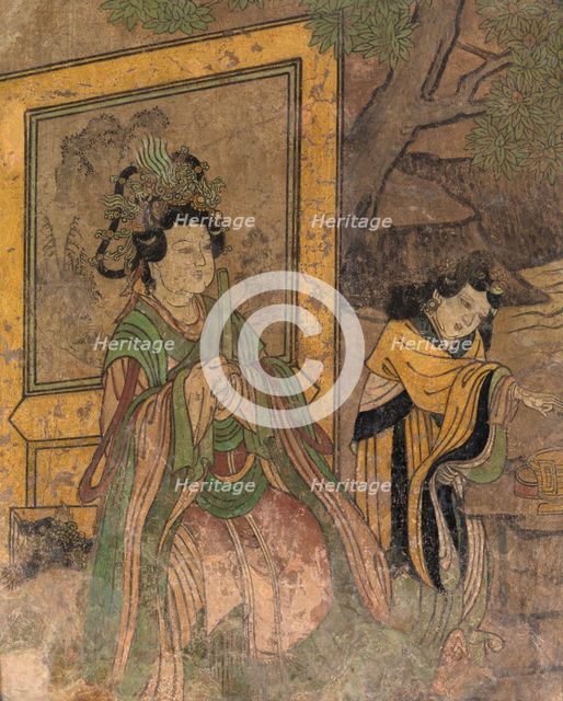 Wall painting fragment, 1300s. Creator: Unknown.