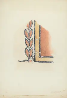Wall Painting (Fragment), c. 1939. Creator: William Kieckhofel