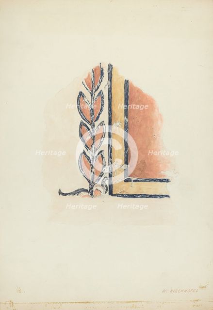 Wall Painting (Fragment), c. 1939. Creator: William Kieckhofel.