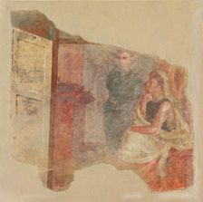 Wall painting fragment from the north wall of Room H of the Villa of P. Fannius..., ca. 50-40 B.C. Creator: Unknown