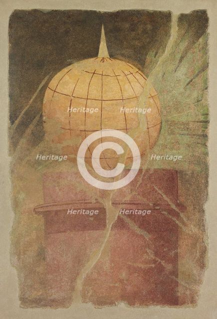 Wall painting fragment from the peristyle of the Villa of P. Fannius Synistor..., ca. 50-40 B.C. Creator: Unknown.