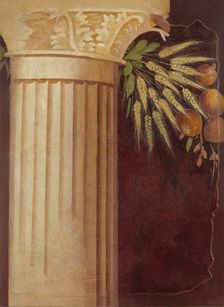 Wall painting fragment from the peristyle of the Villa of P. Fannius Synistor..., ca. 50-40 B.C. Creator: Unknown