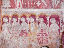Wall painting in the chancel of St Mary's Church, Kempley, Gloucestershire, c2010. Artist: Peter Williams