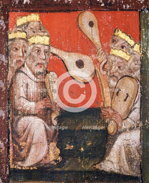 Wall painting in the Chapter House, Westminster Abbey, London. Artist: Unknown.