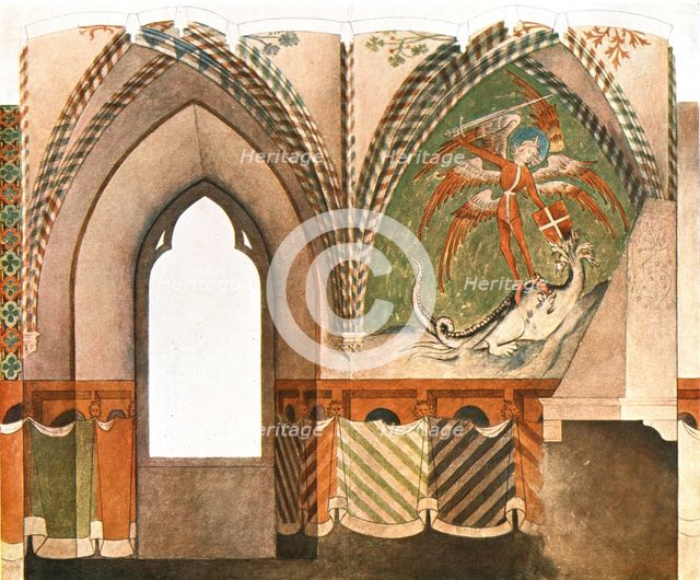 Wall painting in Lochstedt Castle, Pillau, Germany, (1928). Creator: Unknown.