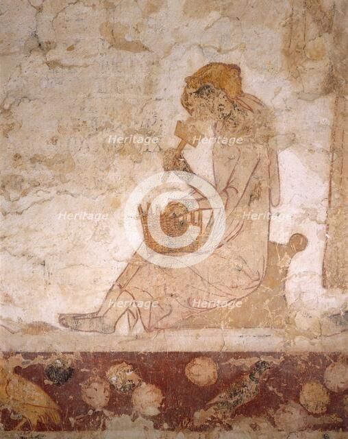 Wall painting, Longthorpe Tower, Thorpe Road, Peterborough, Cambridgeshire, c2010. Artist: Unknown.
