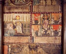Wall painting of the apocalypse of St John, Chapter House, Westminster Abbey London, c2009