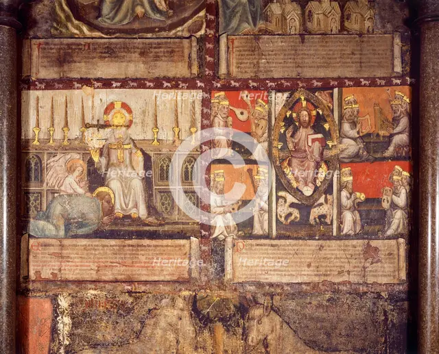 Wall painting of the apocalypse of St John, Chapter House, Westminster Abbey London, c2009. Artist: Unknown.