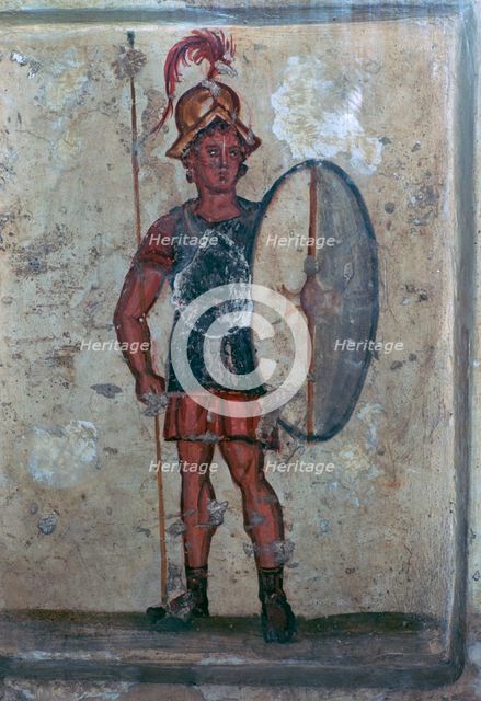 Wall-painting of a Hellenistic soldier, 3rd century BC. Artist: Unknown