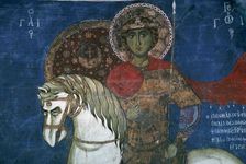 Wall painting of St George, 14th century