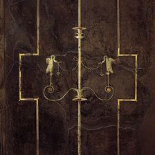 Wall painting on black ground: Egyptianizing scene and pair of swans..., 1st century B.C. Creator: Unknown