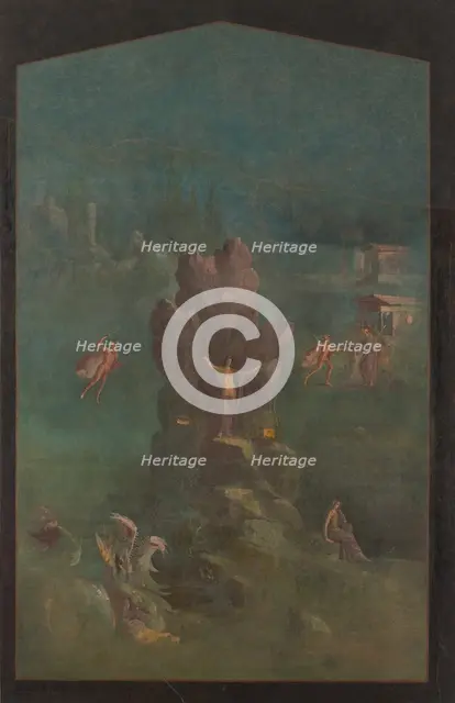 Wall painting: Perseus and Andromeda in landscape, from the imperial villa..., 1st century B.C. Creator: Unknown.