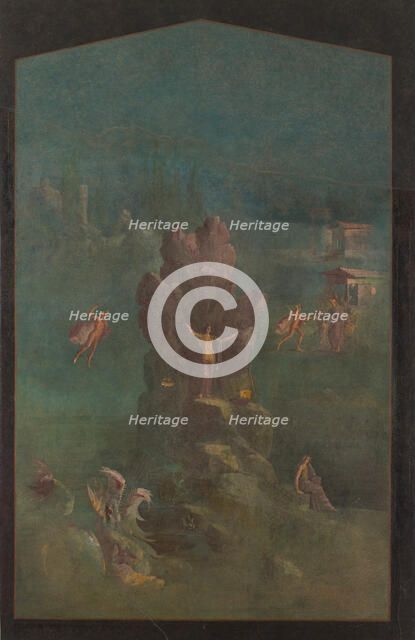 Wall painting: Perseus and Andromeda in landscape, from the imperial villa..., 1st century B.C. Creator: Unknown.