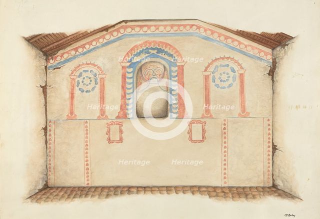 Wall Painting (Reredos), 1939. Creator: William McAuley.