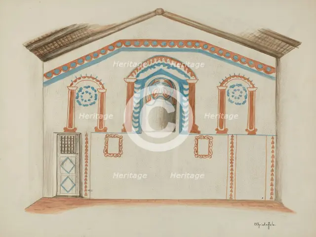 Wall Painting (Reredos), 1941. Creator: Cornelius Christoffels.