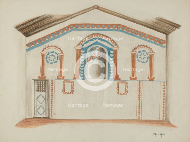 Wall Painting (Reredos), 1941. Creator: Cornelius Christoffels.