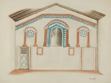 Wall Painting (Reredos), 1941. Creator: Cornelius Christoffels