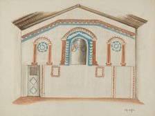 Wall Painting (Reredos), 1941. Creator: Cornelius Christoffels