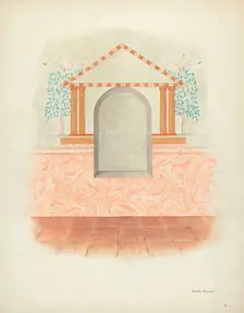 Wall Painting: Restoration Drawing, 1940. Creator: Edith Towner