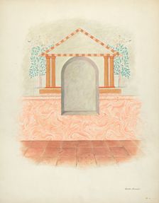 Wall Painting: Restoration Drawing, 1940. Creator: Edith Towner