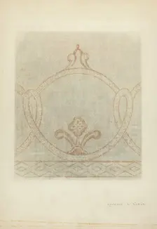 Wall Painting (Restoration Drawing), c. 1940. Creator: Raymond E. Noble