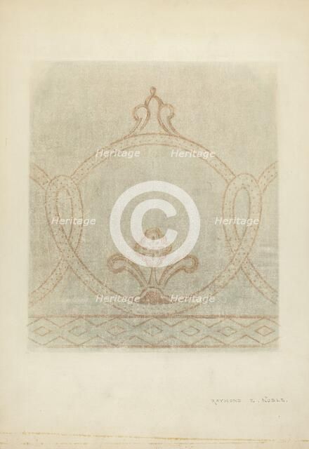 Wall Painting (Restoration Drawing), c. 1940. Creator: Raymond E. Noble.