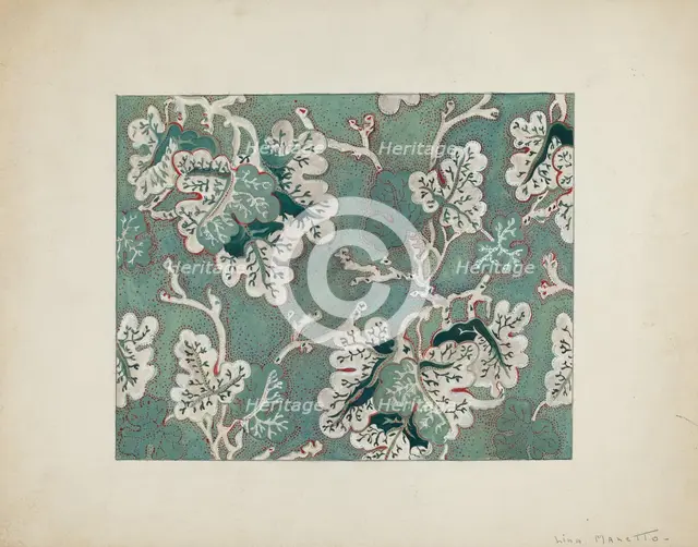 Wall Paper, 1935/1942. Creator: Lina Manetto.