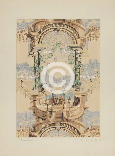 Wall Paper, 1937. Creator: Nicholas Acampora.