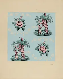 Wall Paper ("The Cherry Boy"), c. 1937. Creator: A. Zimet