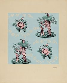 Wall Paper ("The Cherry Boy"), c. 1937. Creator: A. Zimet