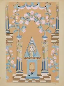 Wall Paper and Border, c. 1936. Creator: Burton Ewing