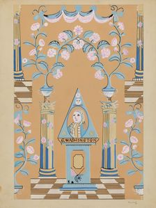 Wall Paper and Border, c. 1936. Creator: Burton Ewing